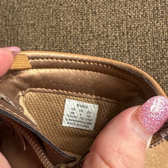 Stride Rite Light Brown Kids Fringe Boots - Picture 5 of 6